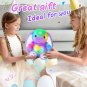 38cm Purple Luminous Glowing Plush Toy Rabbit LED Light Pillows Sleeping Toys Stuffed Animals