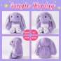 38cm Purple Luminous Glowing Plush Toy Rabbit LED Light Pillows Sleeping Toys Stuffed Animals
