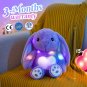 38cm Purple Luminous Glowing Plush Toy Rabbit LED Light Pillows Sleeping Toys Stuffed Animals