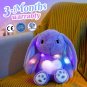38cm Purple Luminous Glowing Plush Toy Rabbit LED Light Pillows Sleeping Toys Stuffed Animals