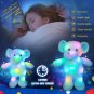 Cute Kawaii Elephant LED Light Musical Stuffed Animals Toy Birthday Gift Cotton Glowing Plush Toys