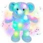 Cute Kawaii Elephant LED Light Musical Stuffed Animals Toy Birthday Gift Cotton Glowing Plush Toys