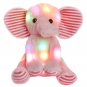 25cm Pink Elephant Luminous Plush Toys Birthday Gifts LED Light Glow Stuffed Animals