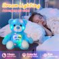 35cm Recordable Luminous Cotton Plush Toys with LED Light Musical Pink Bear Doll