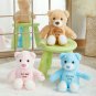 35cm Recordable Luminous Cotton Plush Toys with LED Light Musical Pink Bear Doll
