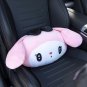 Sanrio My Melody Plush Car Headrest Pink Sweet Seat Belt Cover Kawaii Car Throw Pillow