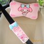 Sanrio Hello Kitty My Melody Cartoon Car Headrest Kawaii Plush Neck Pillow Fangle Cute Seat Belt