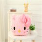 Kawaii Hello Kitty Rose Velvet Plush Melody Cushion Blanket Plushie Toy Soft Pillow