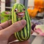 Funny Watermelon Strips Plush Keychain Creative Fruit Doll Keyring Backpack Bag
