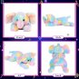 42cm Plush Toys Rainbow Elephant with LED Light Musical Stuffed Animals Cotton Doll Cute