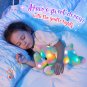 42cm Plush Toys Rainbow Elephant with LED Light Musical Stuffed Animals Cotton Doll Cute
