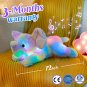 42cm Plush Toys Rainbow Elephant with LED Light Musical Stuffed Animals Cotton Doll Cute