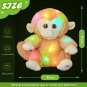 35cm Monkey Musical Plush Toys Animals Throw Pillows with LED Light Luminous Knitted Boy