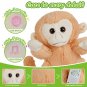 35cm Monkey Musical Plush Toys Animals Throw Pillows with LED Light Luminous Knitted Boy