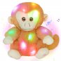 35cm Monkey Musical Plush Toys Animals Throw Pillows with LED Light Luminous Knitted Boy