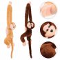 2Pcs Monkey Toy Hanging Monkey Stuffed Animal Long Armed Monkey Party Decors