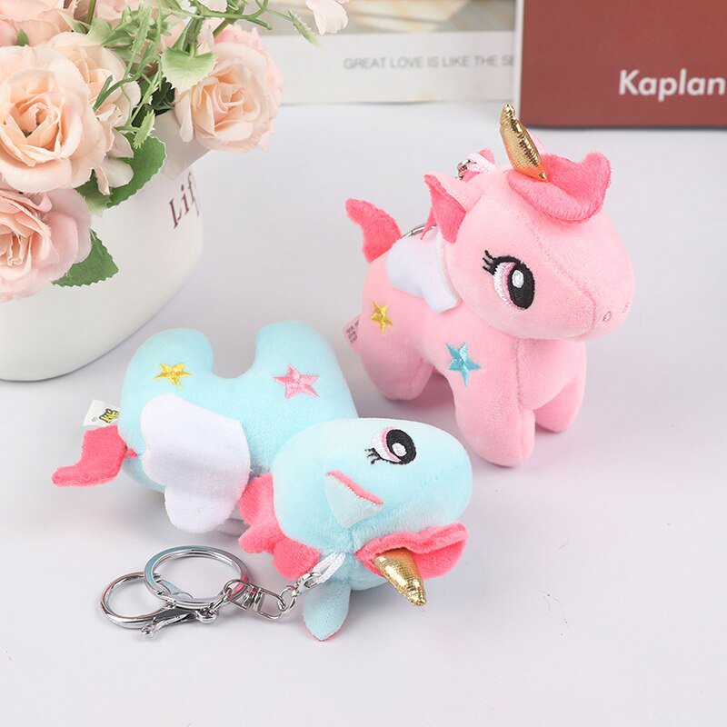 10cm Soft Unicorn Plush Toy Kids Doll Animal Stuffed Plush Toy Keychain Birthday Gifts