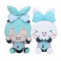 100% Original SEGA Hatsune Miku Plush Toys Miku Fufu Bowknot Ver. Sanrio Jointly 25Cm Cartoon