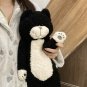 50CM Tea Rice Cat Plush Toy Black And White Splicing Plush Kawaii Cat Sleeping Leg Doll