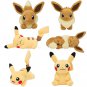 Genuine Pokemon Series Dolls Pikachu Eevee Plush Toy Pokémon sleeping position Doll