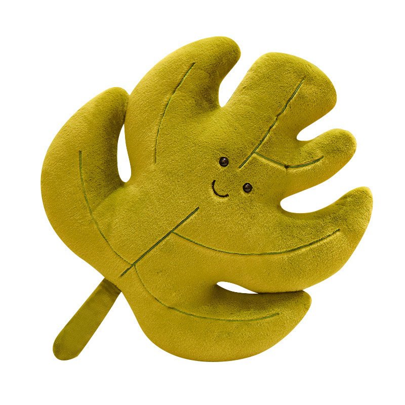 Plush Pillow Simulated Leaf Pillow Maple Ginkgo Leaf Green Leaf Plush Dolls