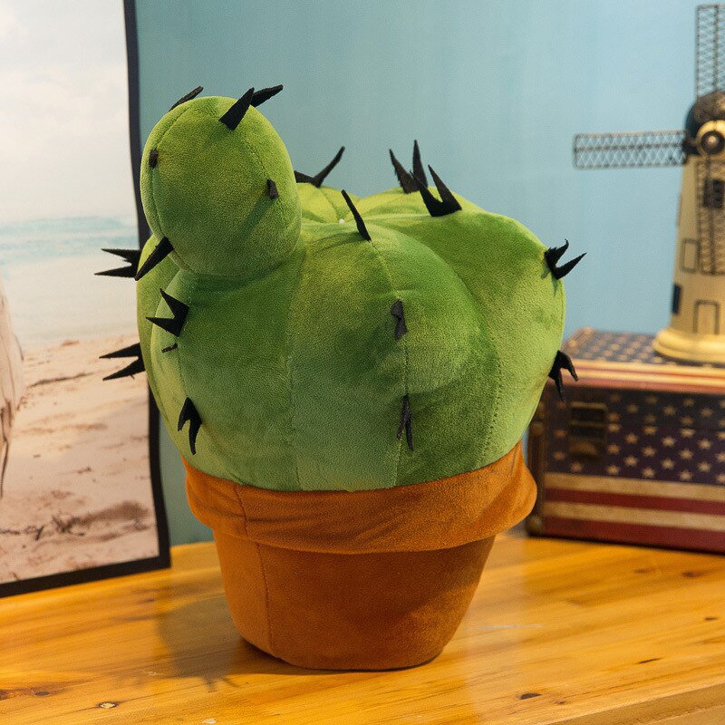37CM Creative Cartoon Simulation Cactus Stuffed Toy A Kind Of Cactus Potted Stuffed Doll