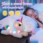 Colorful LED Light Unicorn Doll Plush Toys Soft Cute Throw Pillows Birthday Gift Stuffed Animals