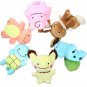 12Pcs/Lot Pokemon 20cm Squirtle Bulbasaur Charmander Jigglypuff Eevee Plush Doll Keychain