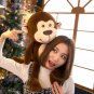 75cm Cute Soft Monkey Pillow Stuffed Plush Toys Office Nap Pillow Home Comfort Cushion Decor