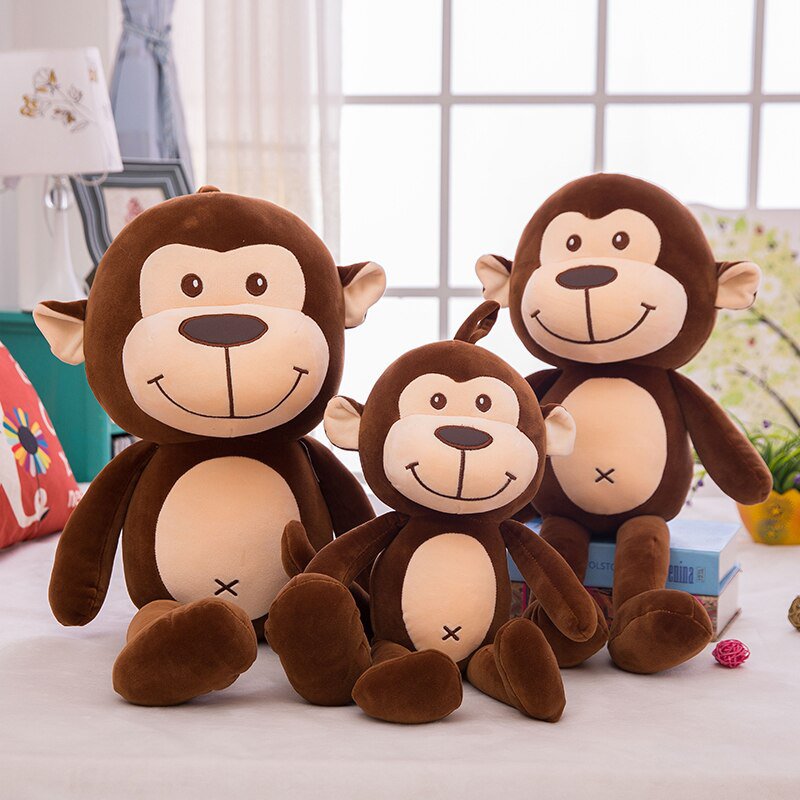 75cm Cute Soft Monkey Pillow Stuffed Plush Toys Office Nap Pillow Home Comfort Cushion Decor