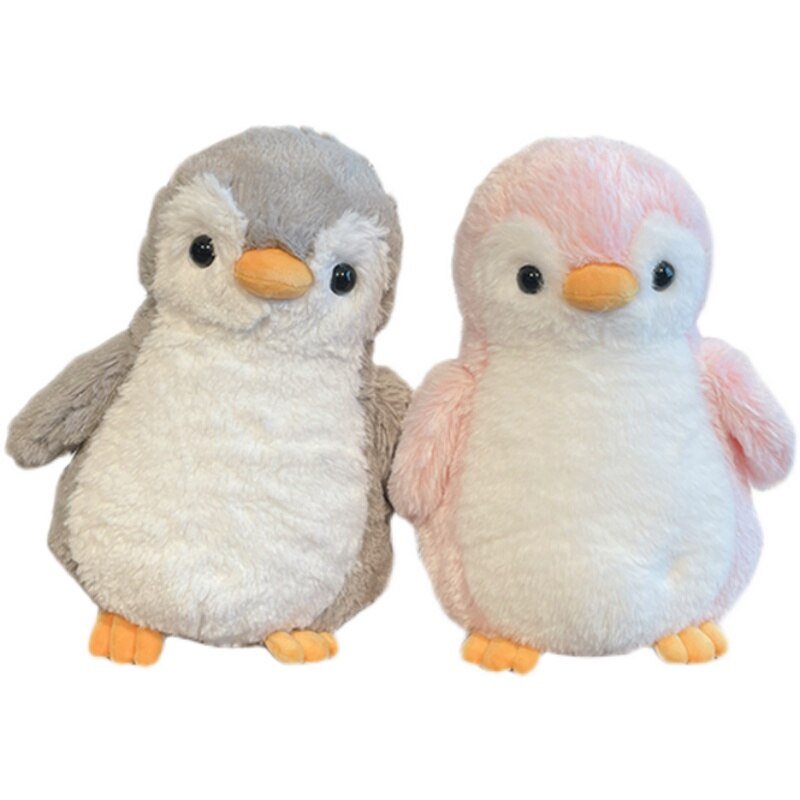 21cm Cute Plush Penguin Toy Stuffed Animal Soft Doll Home Room Decor Grey Pink Fat