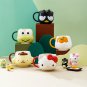 Sanrio Kawaii Hello Kitty Mug Cartoon Gudetama 400ML Ceramic Embossed Water Cup