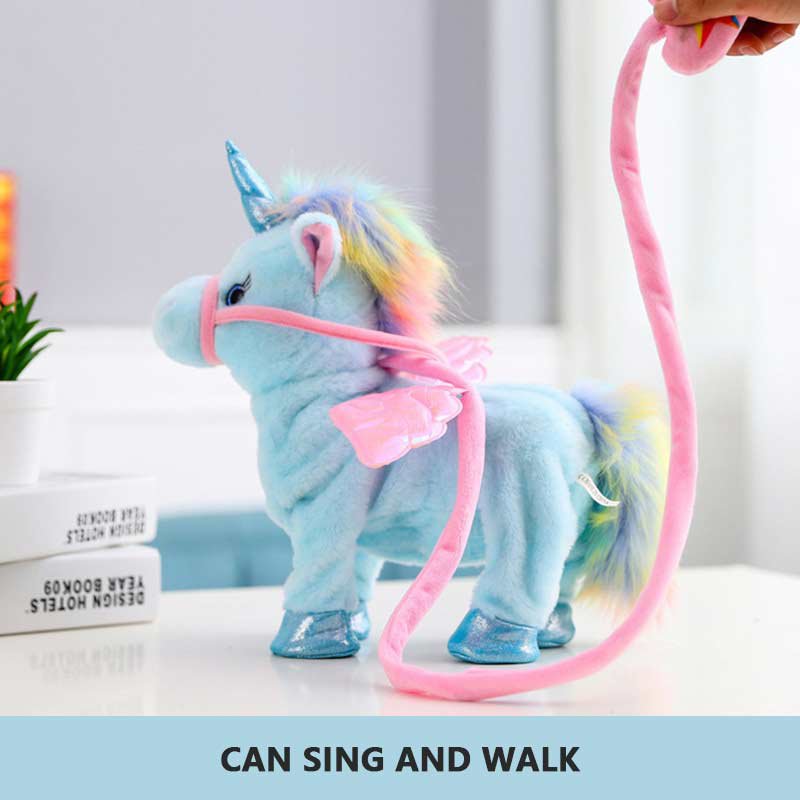 35cm Funny Electric Walking Unicorn Plush Toy Stuffed Animal Toys