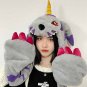 Original Japan Digimon Adventure Kawaii Gabumon Plushie Cap Hat Pinch Plush Hat