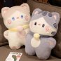 40cm Kawaii 3 Colors Cartoon Cat Plush Toys Soft Stuffed Animal Doll Kitten Toys Huggable Pillow