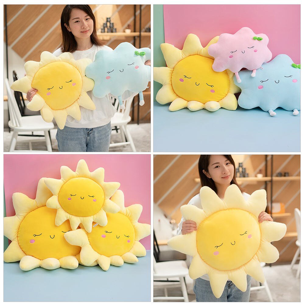 Sun Pillow Cushion Modeling Goblincore Room Decors Lovely Plush Throw Decoration Sofa