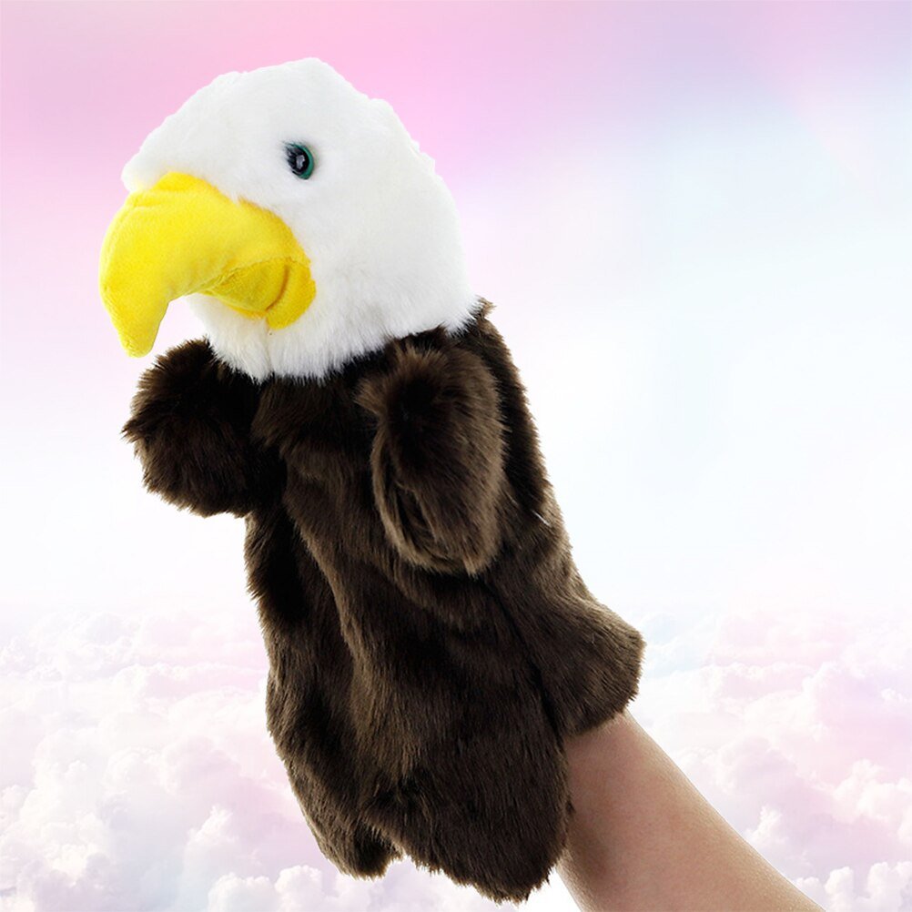 1PC Simulation Eagle Story Telling Prop Interesting Plush Toy Creative Animal Puppets Role Play