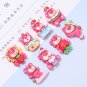 10Pcs Disney Cartoon Strawberry Bear Resin Cabochon Scrapbooking DIY Jewelry Hairpin Craft
