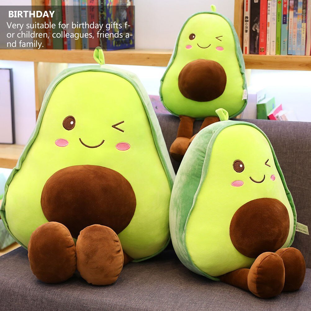 1pc Avocado Plush Pillows Cartoon Throw Pillow Avocado Plush Toys for Home