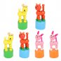 3 Pcs Wooden Toys Babies Press Barrel Thumb Children Puppet Bobblehead Lovely Animal Kids Cartoon