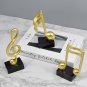 Resin Golden Note Sculpture Modern Creative Home Decor Music Modeling Statue Indoor Living Room