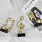 Resin Golden Note Sculpture Modern Creative Home Decor Music Modeling Statue Indoor Living Room