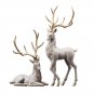 YuryFvna High End Deer Statue Reindeer Figurines Resin ELK Sculpture For Living Room
