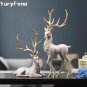YuryFvna High End Deer Statue Reindeer Figurines Resin ELK Sculpture For Living Room