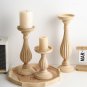 Wooden Crafts Retro Home Decoration Roman Column Candle Holder Dining Table Ornaments