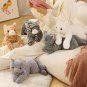35cm LifeLike Plush Cats Lying Cute Animal Toy Grey Yellow Striped White Colors Kitten Doll