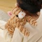 35cm LifeLike Plush Cats Lying Cute Animal Toy Grey Yellow Striped White Colors Kitten Doll