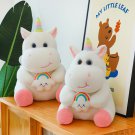 20/30/38cm Lovely Round Fat Sitting Unicorn Plush Stuffed Dolls Kawaii Animals Unicorn Plush
