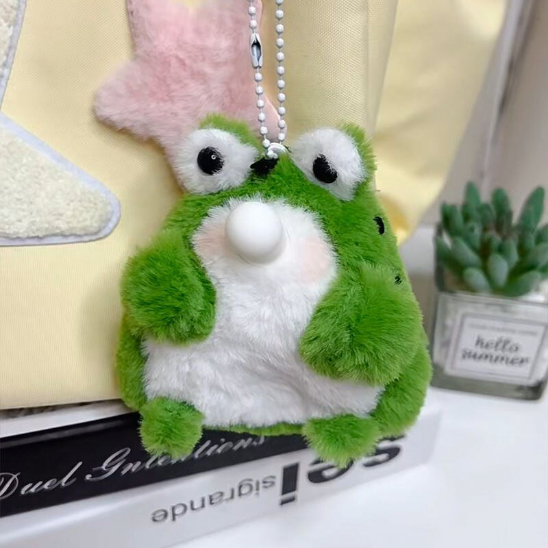 Handmade Squeaky Diy Doll Spitting Bubble Frog Cute Plush Pendant Material Package