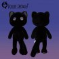 37CM Black Cat Plush Toy Cute Reflective Dazzle Eyes Dark Series Figure To Send Friends Birthday
